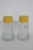 Mid-Century Modern Mid 20th Century Daniells Mid Century Modern Yellow Flip Top Glass Salt and Pepper Shaker Pair For Sale - Image 3 of 14