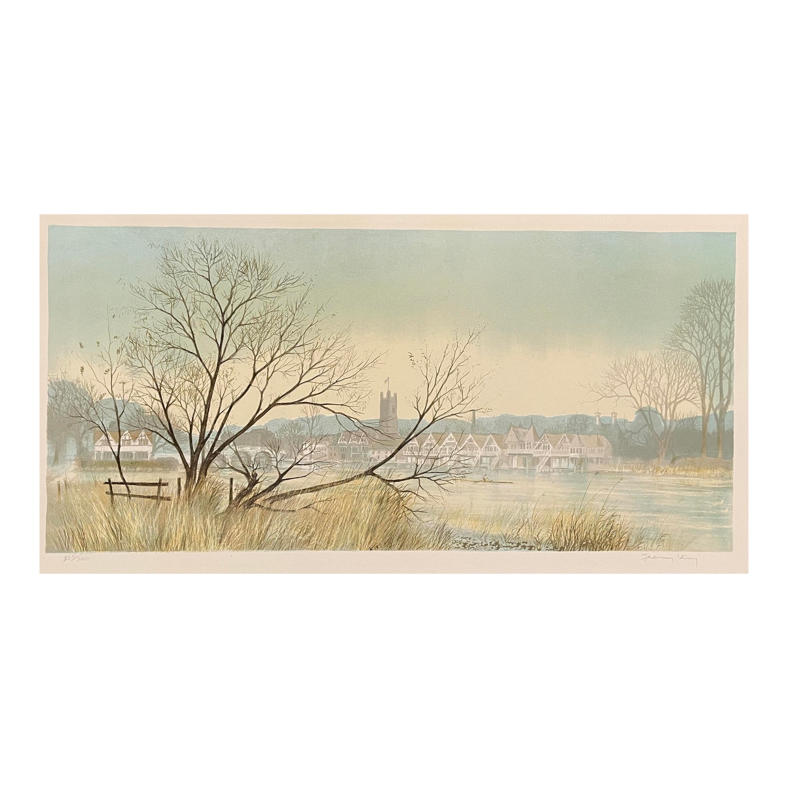 Jeremy King Henley on Thames Lithograph | Chairish