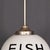White Opaline Grocery Pendant Lights, 1930s, Set of 3 For Sale - Image 11 of 15