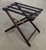 Mid-Century Modern Late 20th Century Folding Wooden Luggage Rack With Black Straps For Sale - Image 3 of 6