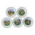 Set of 5 Vintage Philippe Deshoulieres Limoges Porcelain Appetizer Plates With Golf Scenes For Sale