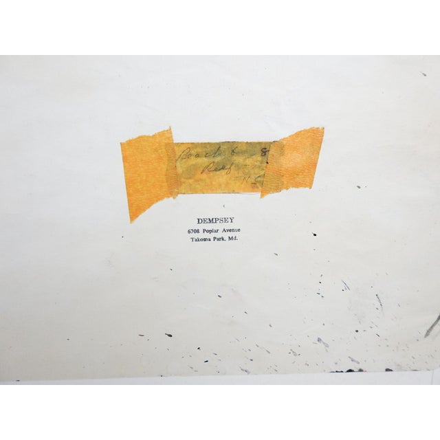 Mid 20th Century Richard Dempsey Abstract Watercolor Painting For Sale - Image 4 of 8