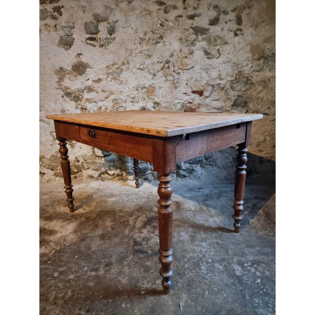 Vintage French Farmhouse Table, 1920s For Sale - Image 12 of 14