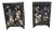 A Pair of Antique Chinese Black Lacquered Cabinets With Hardstone Inlay For Sale