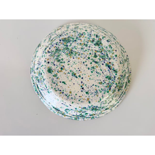 Vintage Handmade and Hand-Painted Decorative Art Pottery Plate For Sale - Image 9 of 10