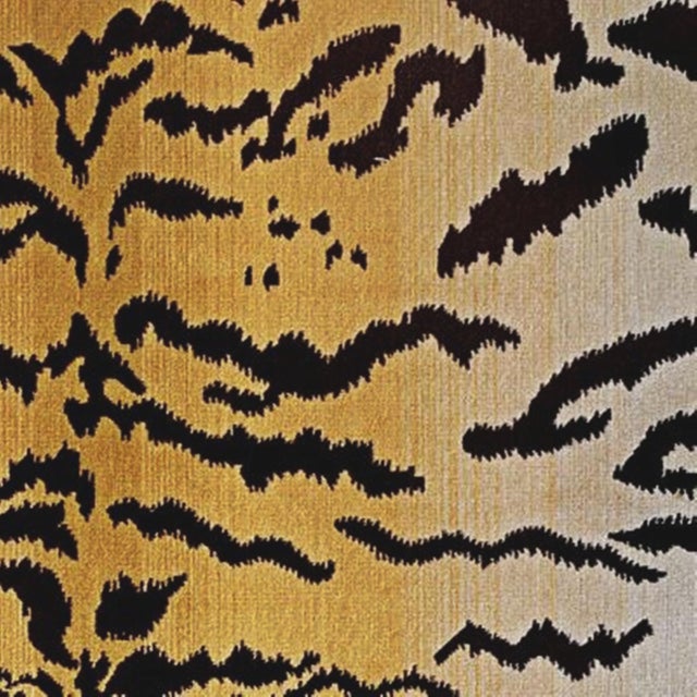 Clarence House Tigre Velours Soie Velvet Designer Fabric by the Yard