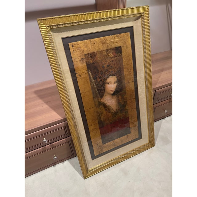 A richly composed limited edition serigraph titled Lucia by contemporary artist Csaba Markus, known for his romantic,...