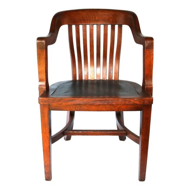 1910s Antique B. L. Marble Chair Company Oak Library/Office Chair For Sale