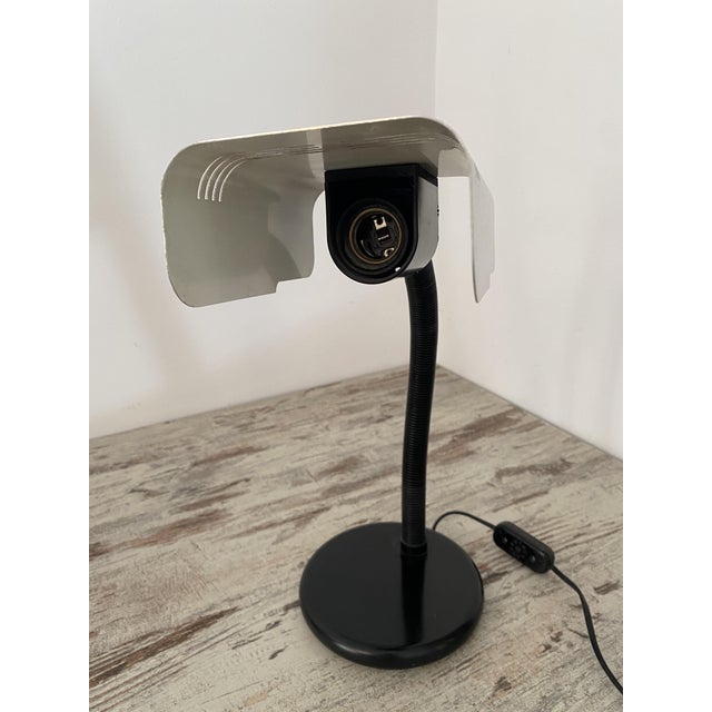 Table Lamp in Plastic and Aluminum by Gino Sarfatti for Targetti Sankey, 1970s For Sale - Image 3 of 13