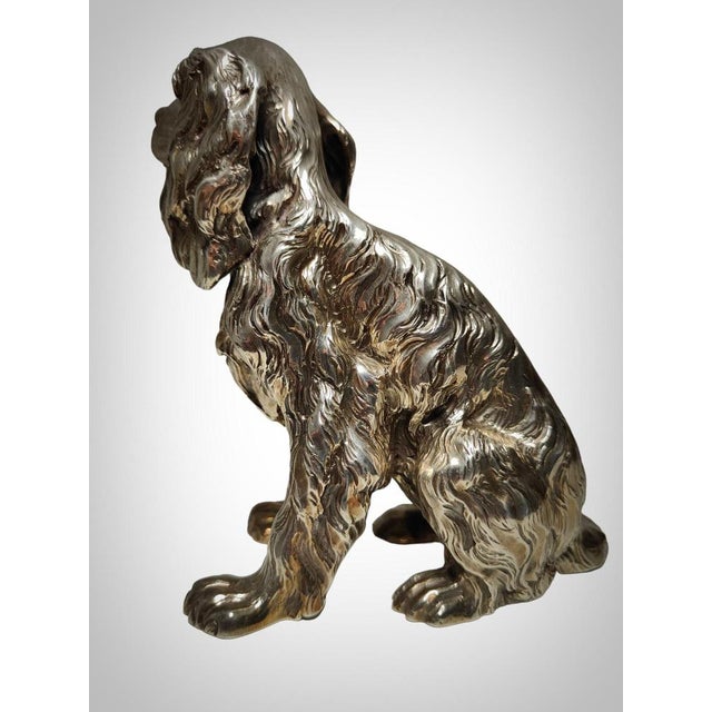 Silver Italian Silver Cocker Spaniel Dogs, 1980s, Set of 2 For Sale - Image 8 of 17