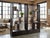 Pair Asian Inspired Asymmetrical Dark Brown Shelving Display Cabinet Divider For Sale - Image 4 of 14