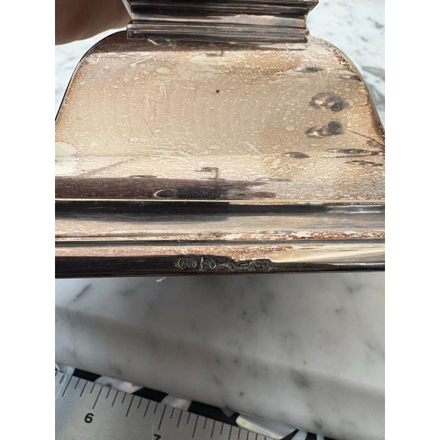 Antique Silver Plate Pair of English Candleabras For Sale - Image 4 of 8