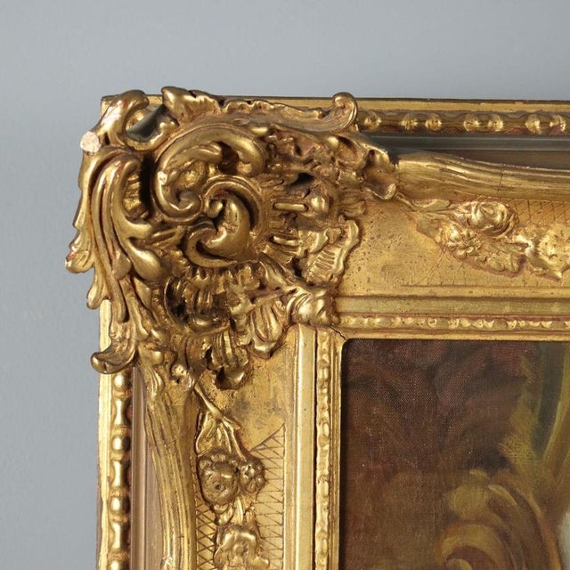 Gaston Dubois, Composition with Roses, Oil on Canvas, 1800s, Framed For Sale - Image 7 of 10