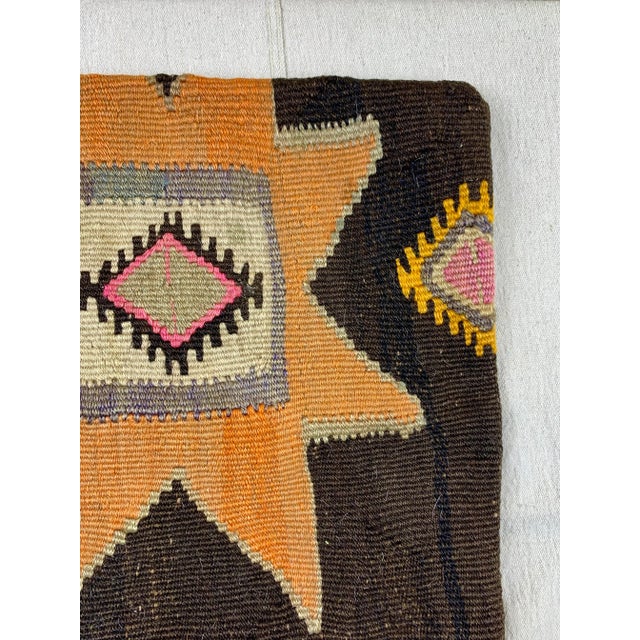 Vintage Turkish Kilim Decorative Pillow Cover For Sale - Image 4 of 9