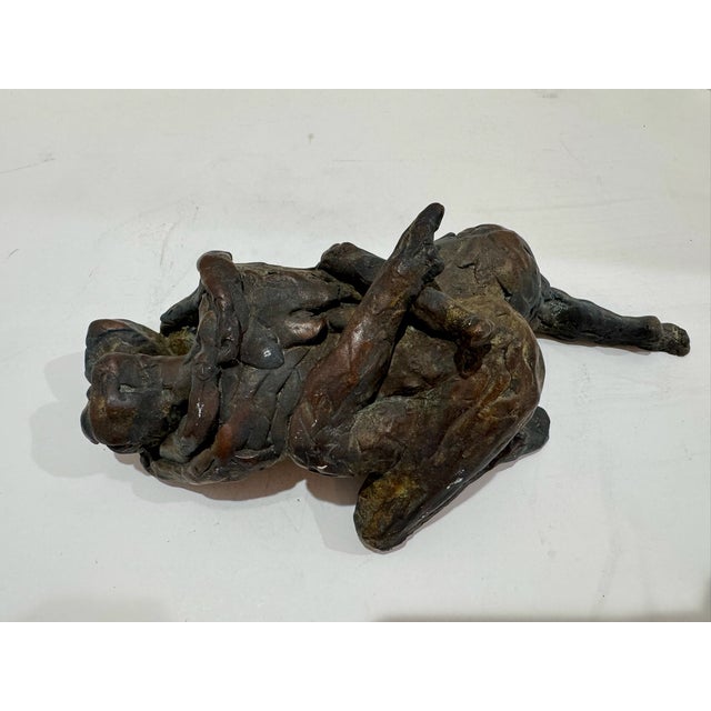1960s 1960s Larry Mohr Bronze Lovers Sculpture Signed From Artist Estate For Sale - Image 5 of 9