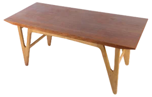 Danish Teak and Oak Coffee Table, 1960s