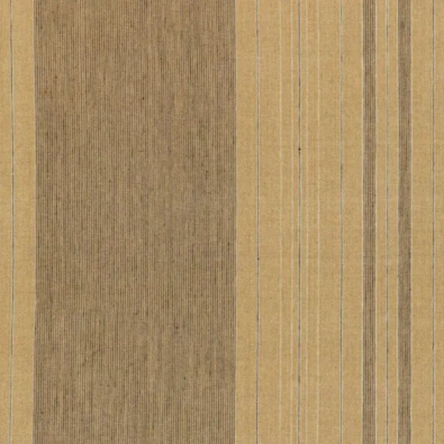 Contemporary Schumacher Georgica Linen Stripe Fabric in Denim For Sale - Image 3 of 3