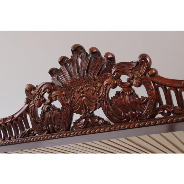 Maitland Smith George III Style King Size Mahogany Tester Canopy Bed For Sale - Image 10 of 18