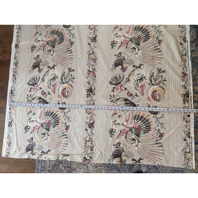 Designer Coastal Sea Shell Fabric 2+ Yards For Sale - Image 13 of 16