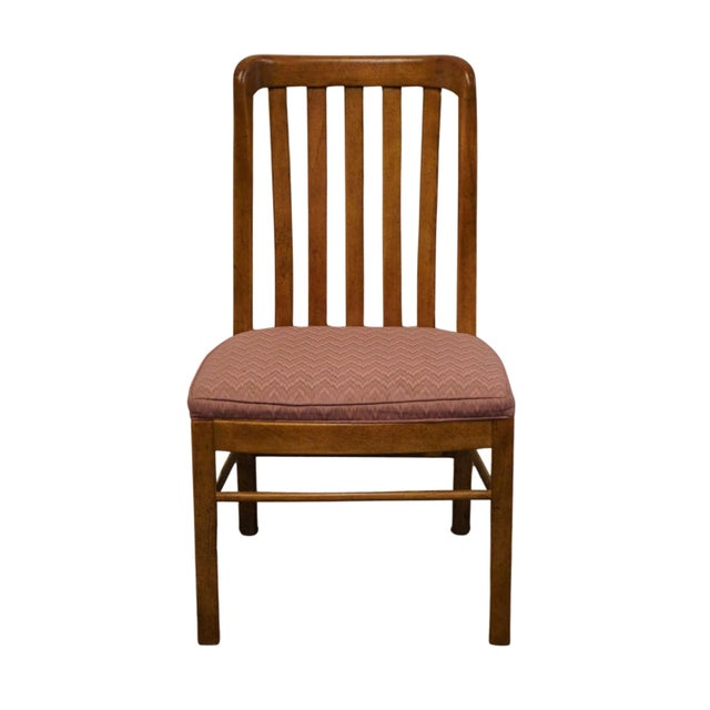 Rustic European Drexel Furniture Woodbriar Collection Rustic European Slat Back Dining Side Chair For Sale - Image 3 of 6
