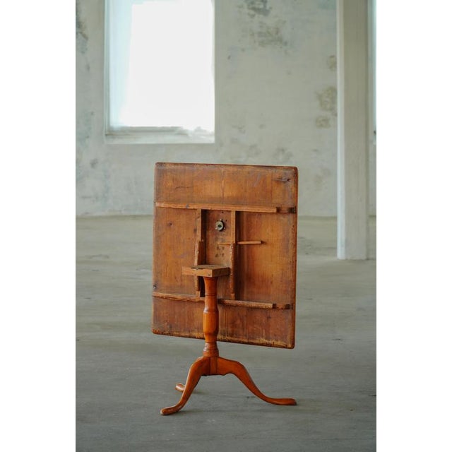 Gold Antique Late 19th Century Swedish Square Folding Table in Burl Wood For Sale - Image 8 of 18