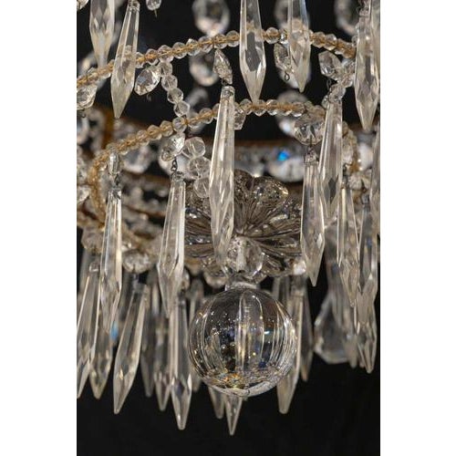 Napoleon III Chandelier with Crystal Pendants For Sale - Image 3 of 9