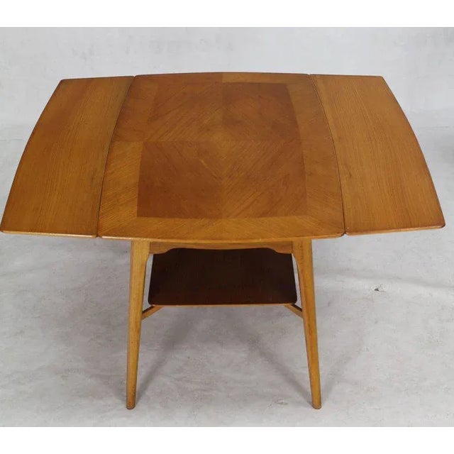 20th Century Scandinavian Modern Blond Wood Expandable Refectory Coffee Table For Sale - Image 6 of 10