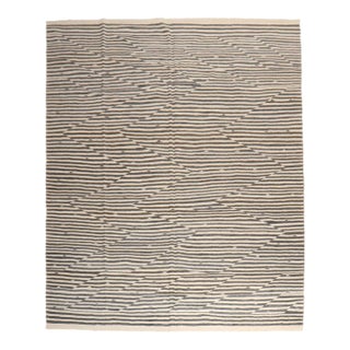 Zebra Style Vintage Persian Kilim - 8'4" x 9'6" For Sale