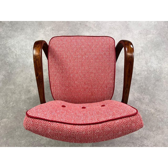 Art Deco H237 Armchair attributed to Jindřich Halabala, 1930s For Sale - Image 6 of 12