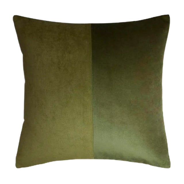 Double Green Velvet Cushion Cover by Lorenza Briola for LO DECOR For Sale