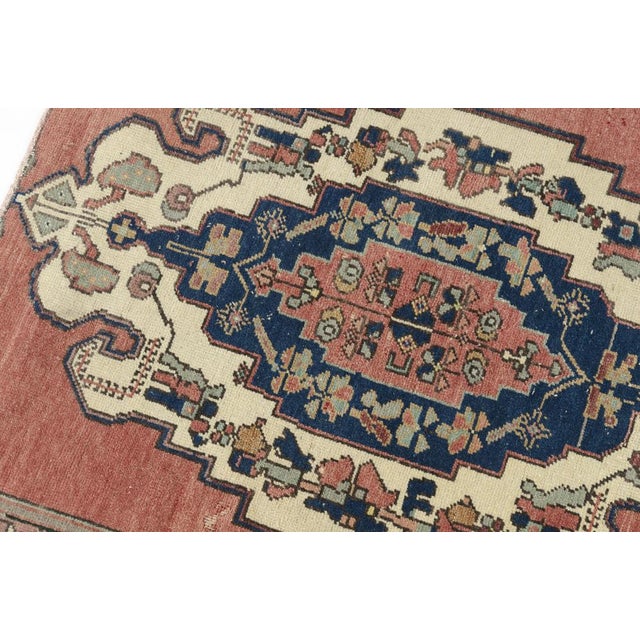 Small Handmade Burgundy Oushak Rug For Sale - Image 6 of 11
