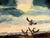 Mid-Century Watercolor of Duck Hunters and Mallard Drakes at Dawn, by Roy Mason For Sale - Image 4 of 6