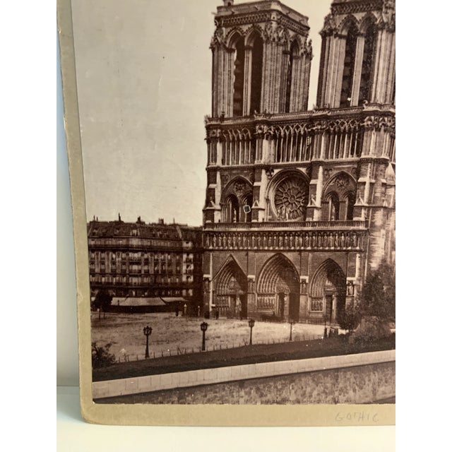 Late 19th Century Antique French Notre Dame Paris Photo For Sale - Image 5 of 6