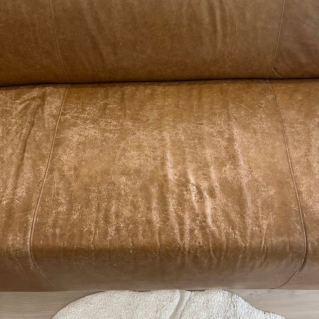 Tuxedo Style Custom Handmade Leather Sofa For Sale - Image 11 of 15