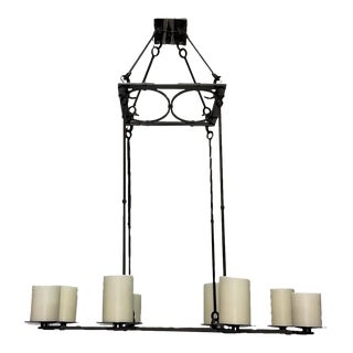Holly Hunt Bridle Steel Dark Patina Finish Hanging Light by Kevin Reily For Sale