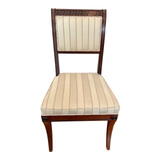 English Regency Chair With Greek Key Accents For Sale