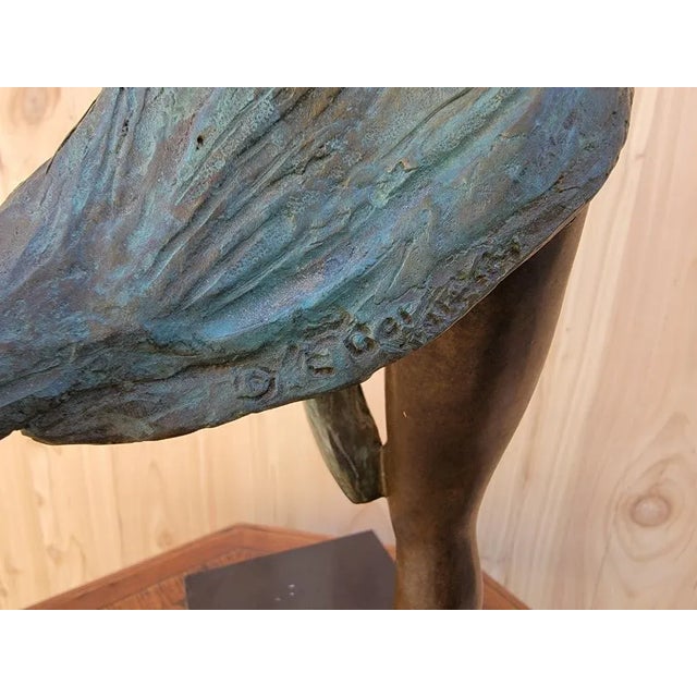 Vintage Bronze Ballerina Sculpture by Peggy Mach For Sale - Image 9 of 10
