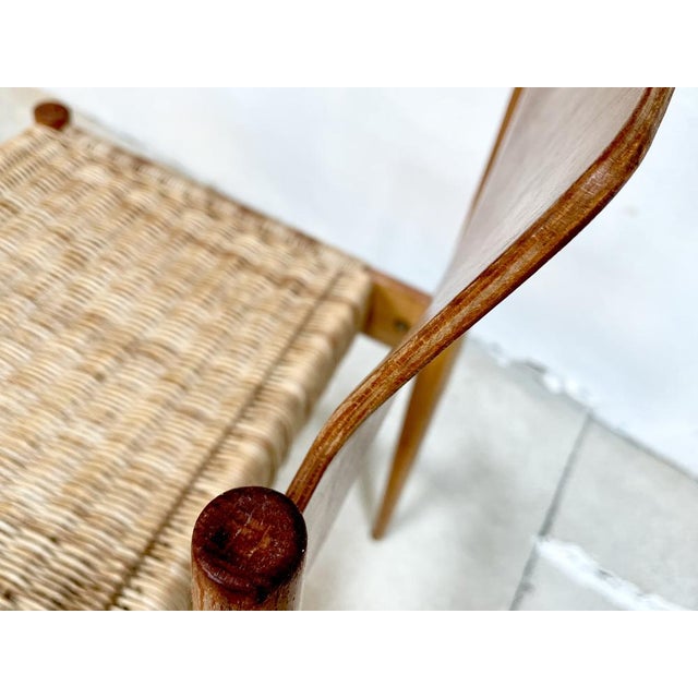 German Beech and Wicker SE 119 Dining Chairs by Egon Eiermann for Wilde + Spieth, 1950s, Set of 4 For Sale - Image 18 of 18