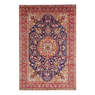 Middle Eastern Hand-Knotted Tabriz Rug For Sale