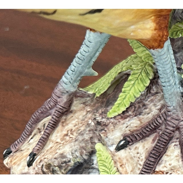 Wood Vintage 1967 Royal Worcester Ronald Van Ruyckevelt Porcelain Ring Neck Pheasant Sculpture For Sale - Image 7 of 7