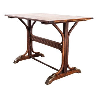 Vintage French Bistro Café Table from Bentwood, 1940s For Sale