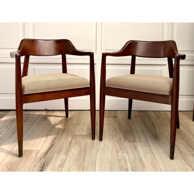 Pair of 1960s Gold Desk & Safe Co. Sculpted Wood Mid-Century Armchairs For Sale In Los Angeles - Image 6 of 18