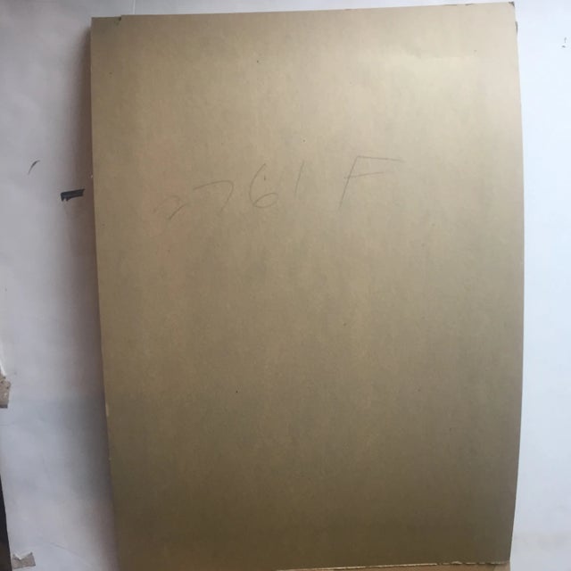 1950s Vintage Original Watercolor Floral Painting For Sale - Image 5 of 6