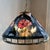 Art Nouveau Vintage Tiffany-Inspired Stained Glass Hummingbird Pendant Lamp For Sale - Image 3 of 18