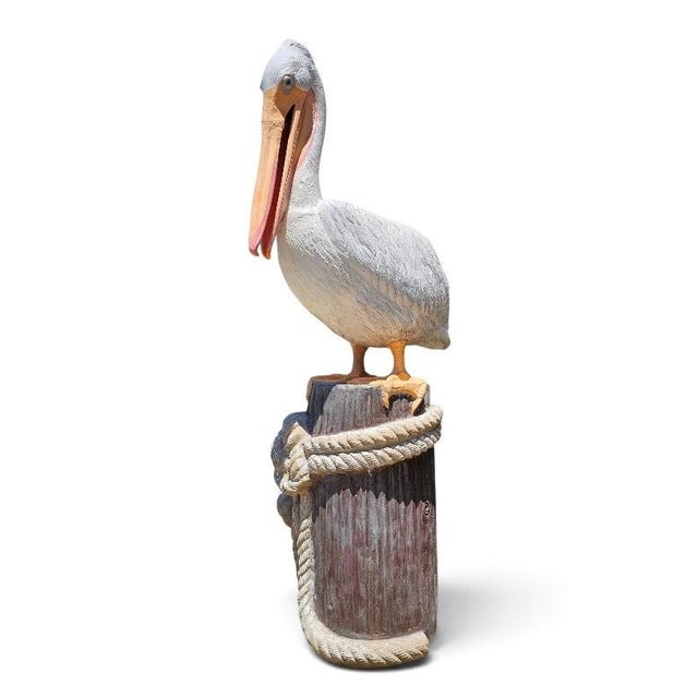 1960s Monumental Metal Jumbo Nautical Pelican on Stand For Sale In Los Angeles - Image 6 of 17