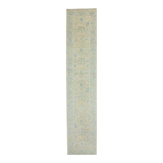 Turkish Oushak Runner Rug 3' x 14'6" #17920 For Sale