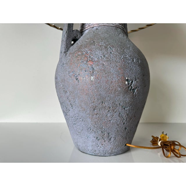 Ceramic 1980's Vintage Lee Reynolds Table Lamp With Shade/ Sold For Sale - Image 7 of 11