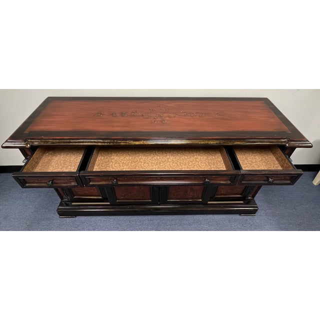 Red Artistica Rustic European Sideboard Credenza For Sale - Image 8 of 12