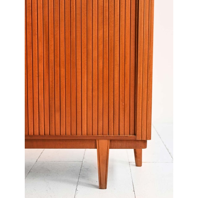 Wood Scandinavian Teak Highboard with Shutters, 1960s For Sale - Image 7 of 11