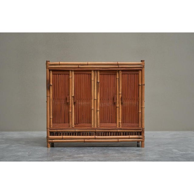 Mid-Century Cabinet in Bamboo, 1960s For Sale - Image 3 of 14